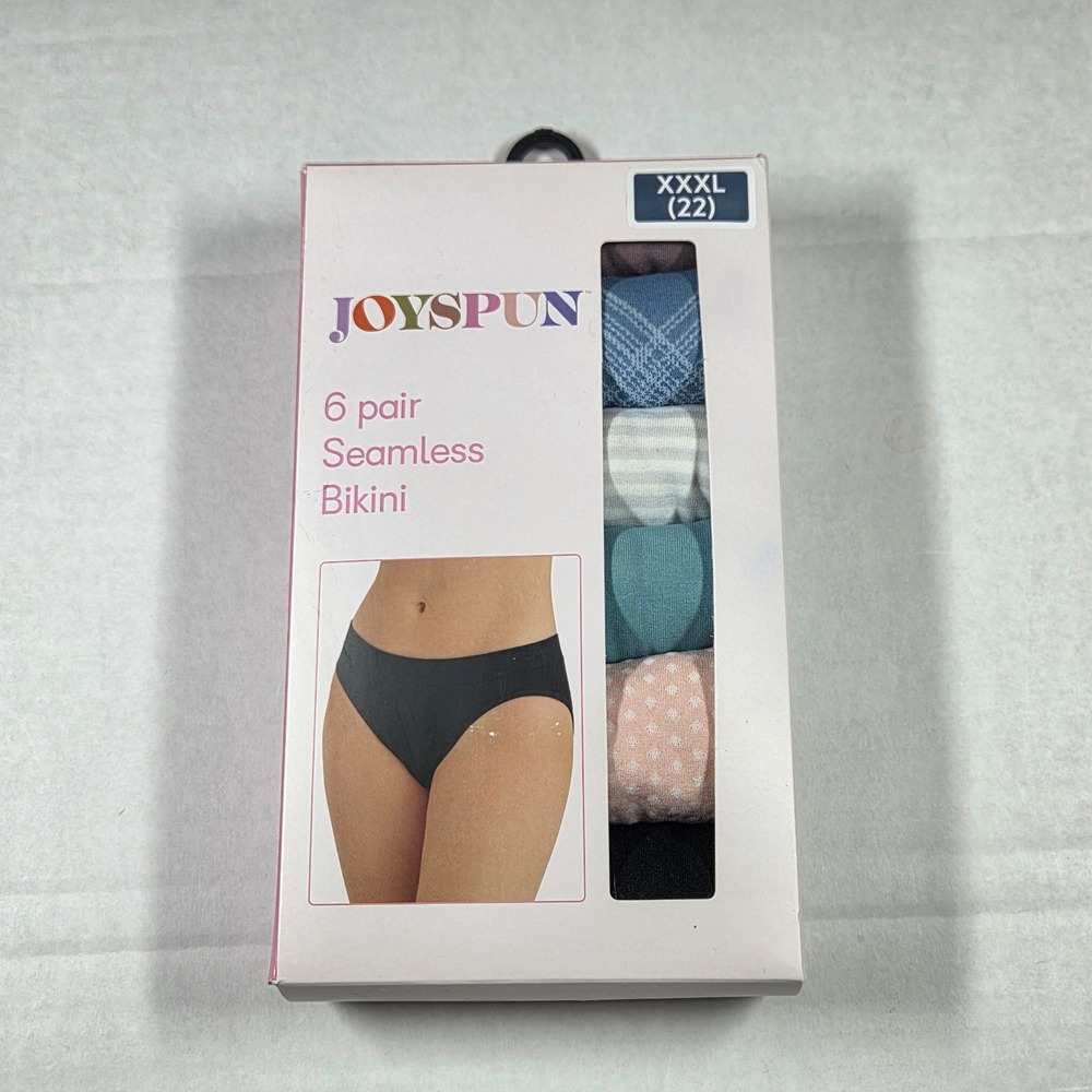 Joyspun Womens 6 Pack Seamless Bikini Underwear Multi Color XXXL 22 JS26017